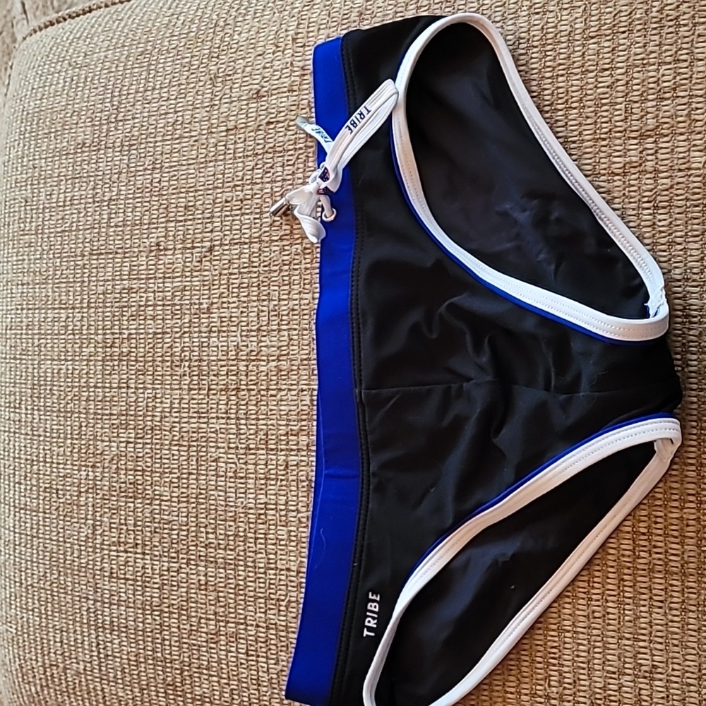 Tribe Men’s Black & Blue Swim Brief